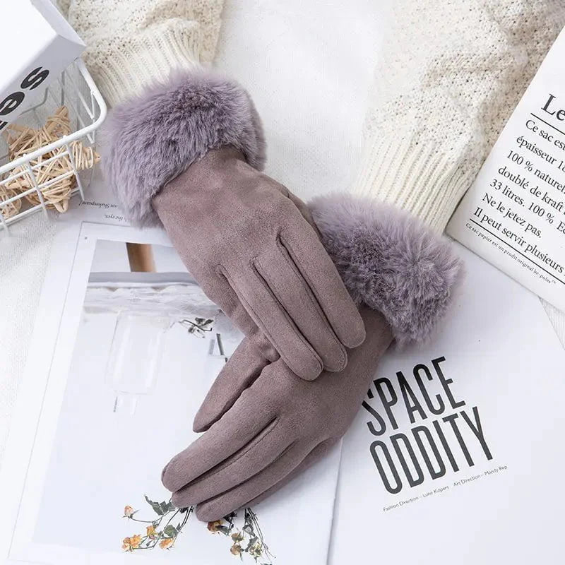 Thick velvet gloves