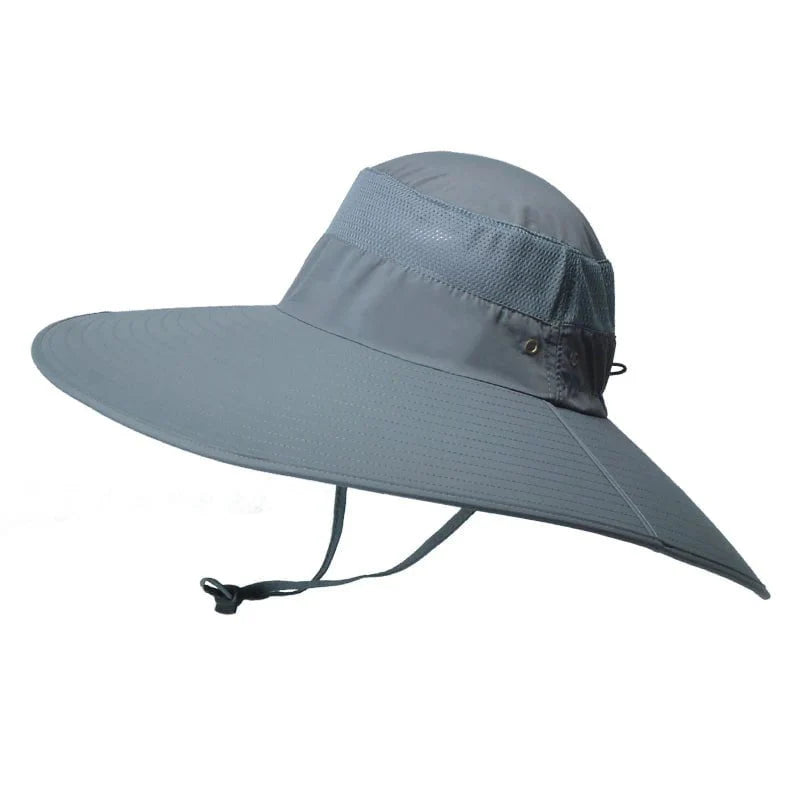 Wide-rimmed fishing bob for sun protection
