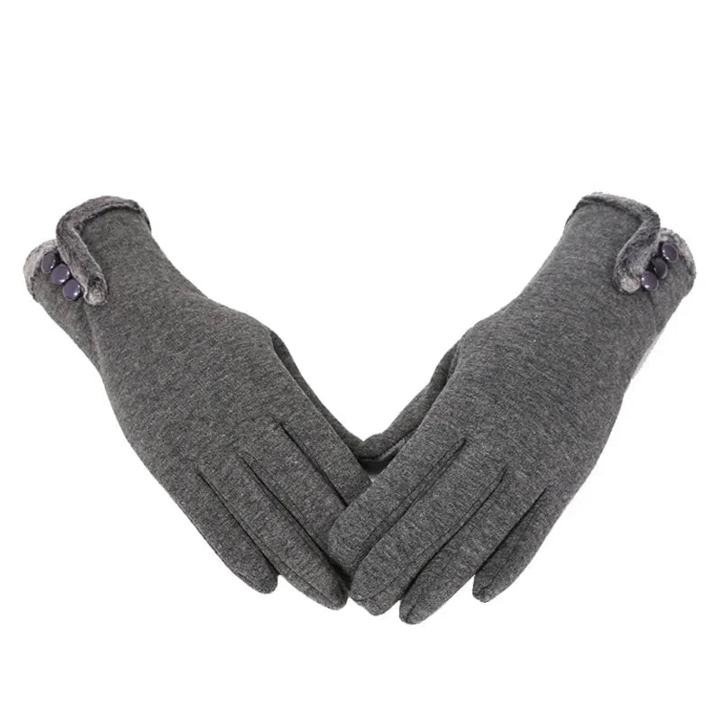 Warm faux fur gloves