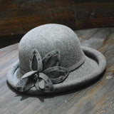 Floral fedora hat