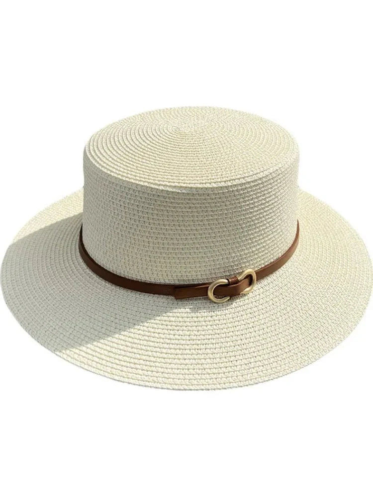 Simple straw beach hat