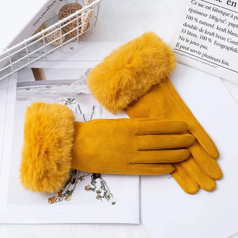 Thick velvet gloves