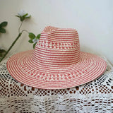 Pink straw hat