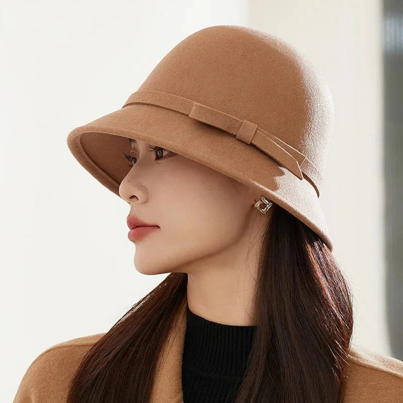Winter cloche hat