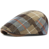 Checked wool beret