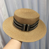 Women's flat straw hat