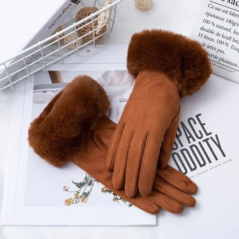Thick velvet gloves