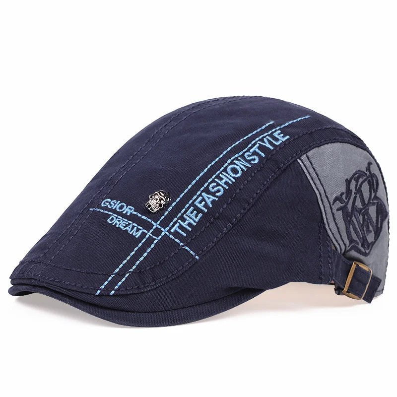 Embroidered cotton beret