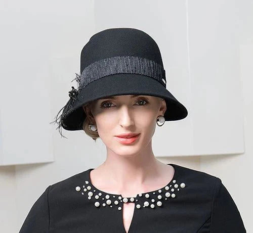 Black bell hat