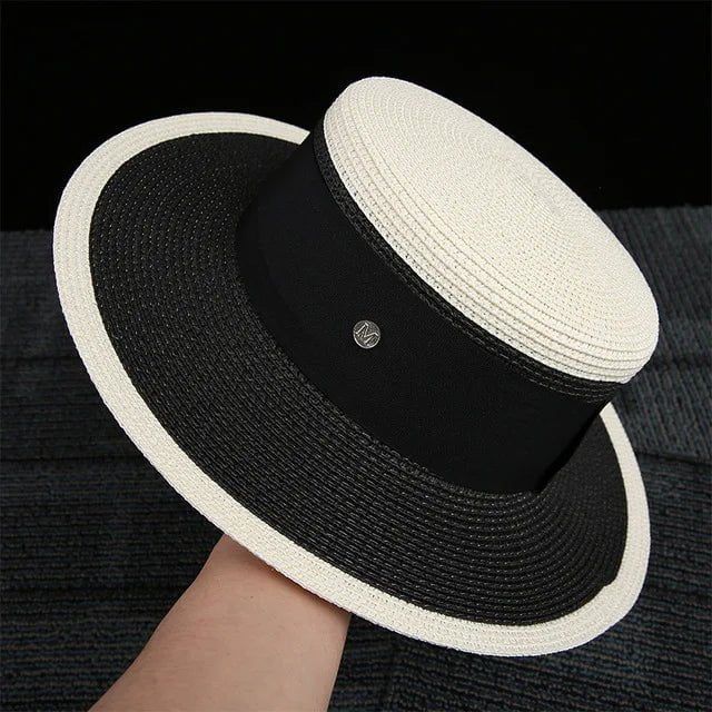 Two-tone straw hat
