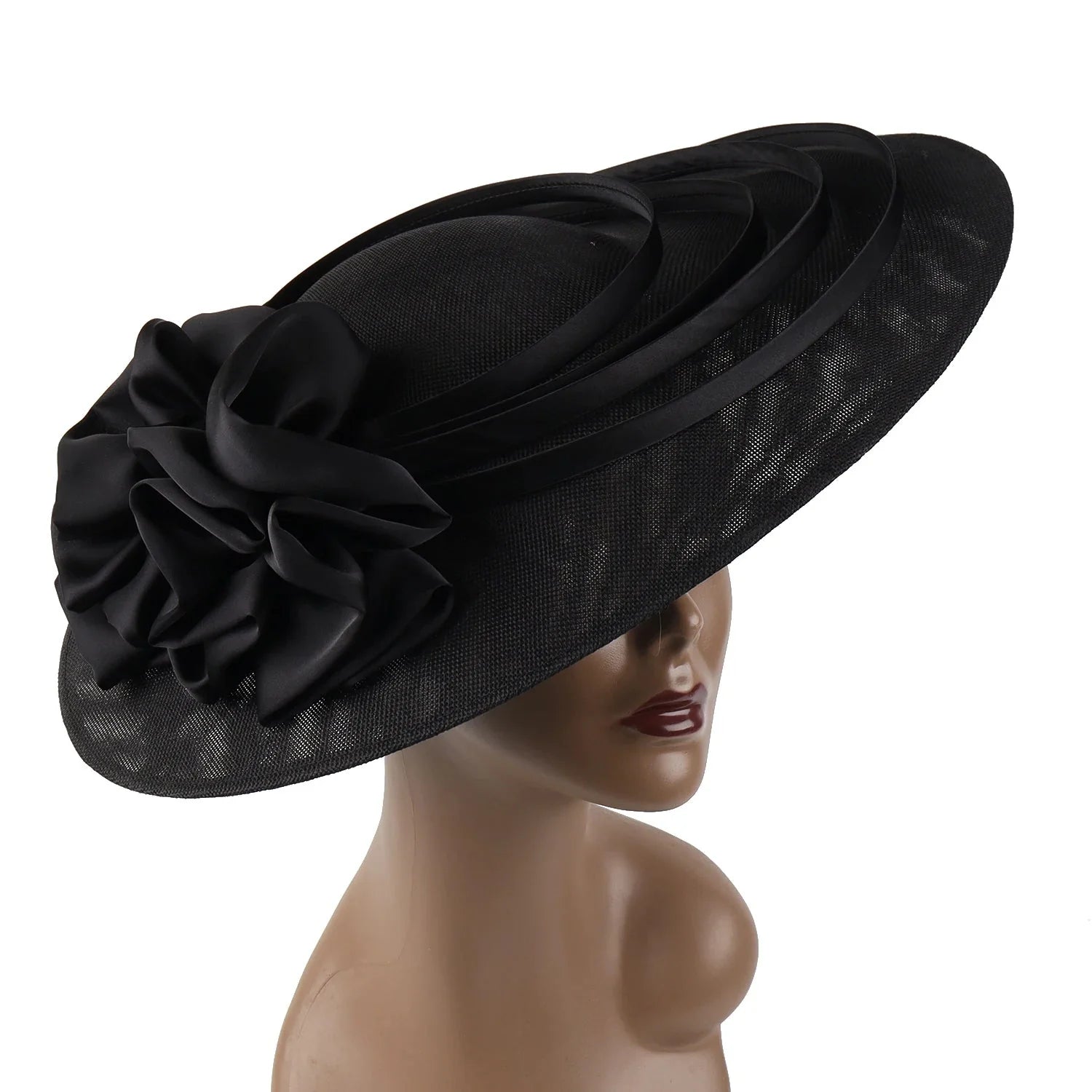 Black fascinator hat