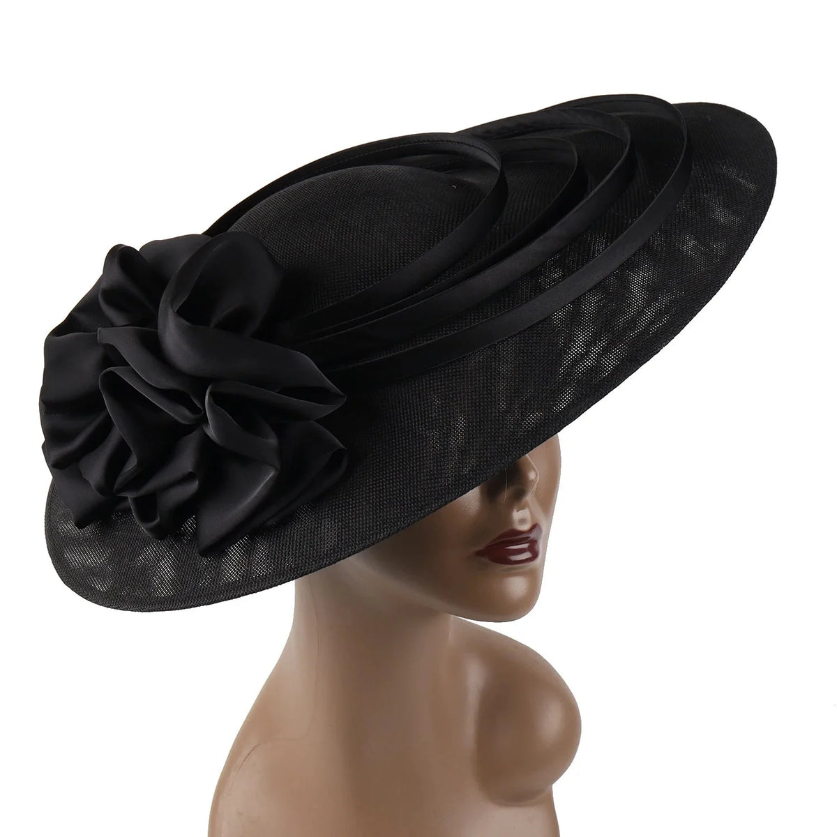 Black fascinator hat