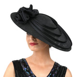 Black fascinator hat
