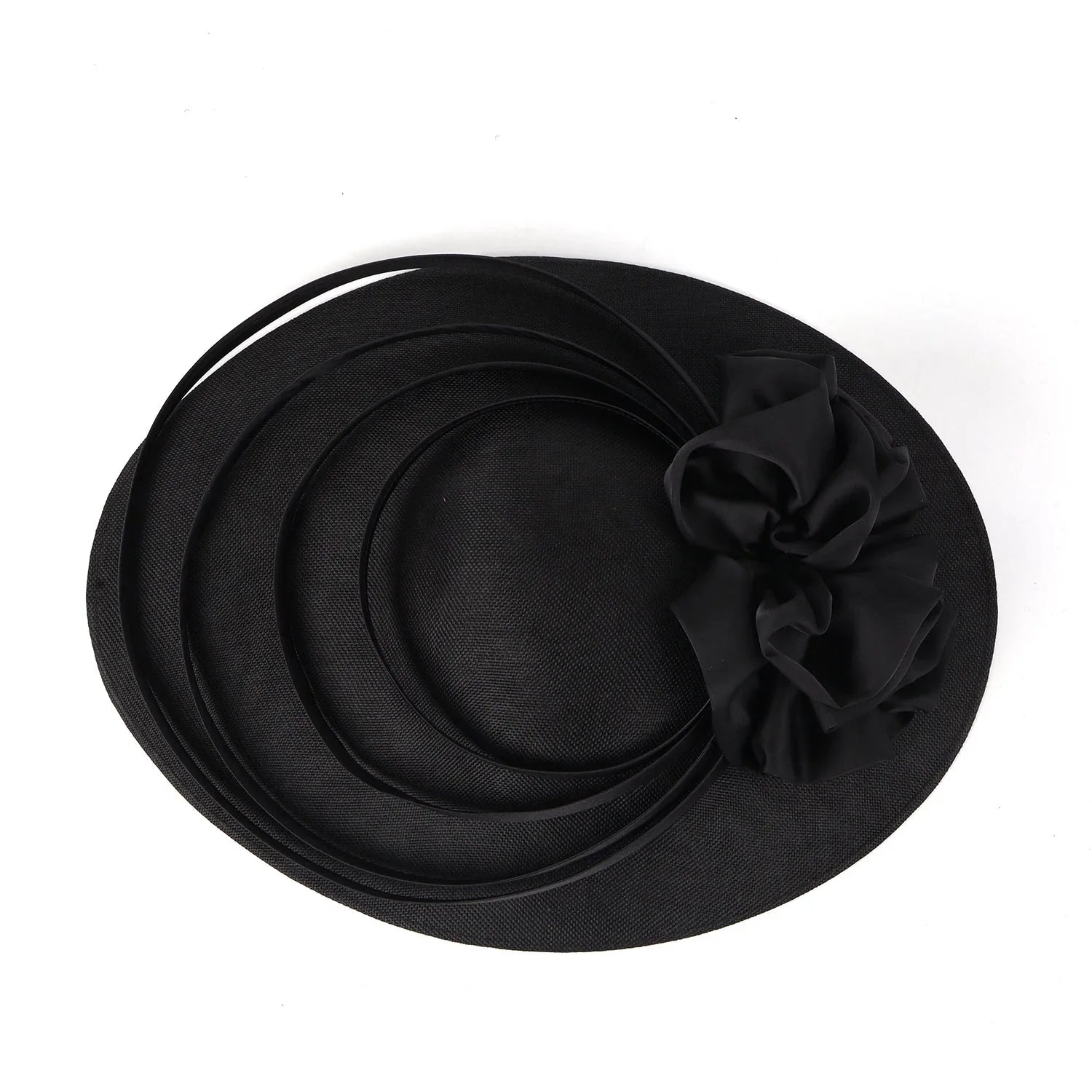 Black fascinator hat