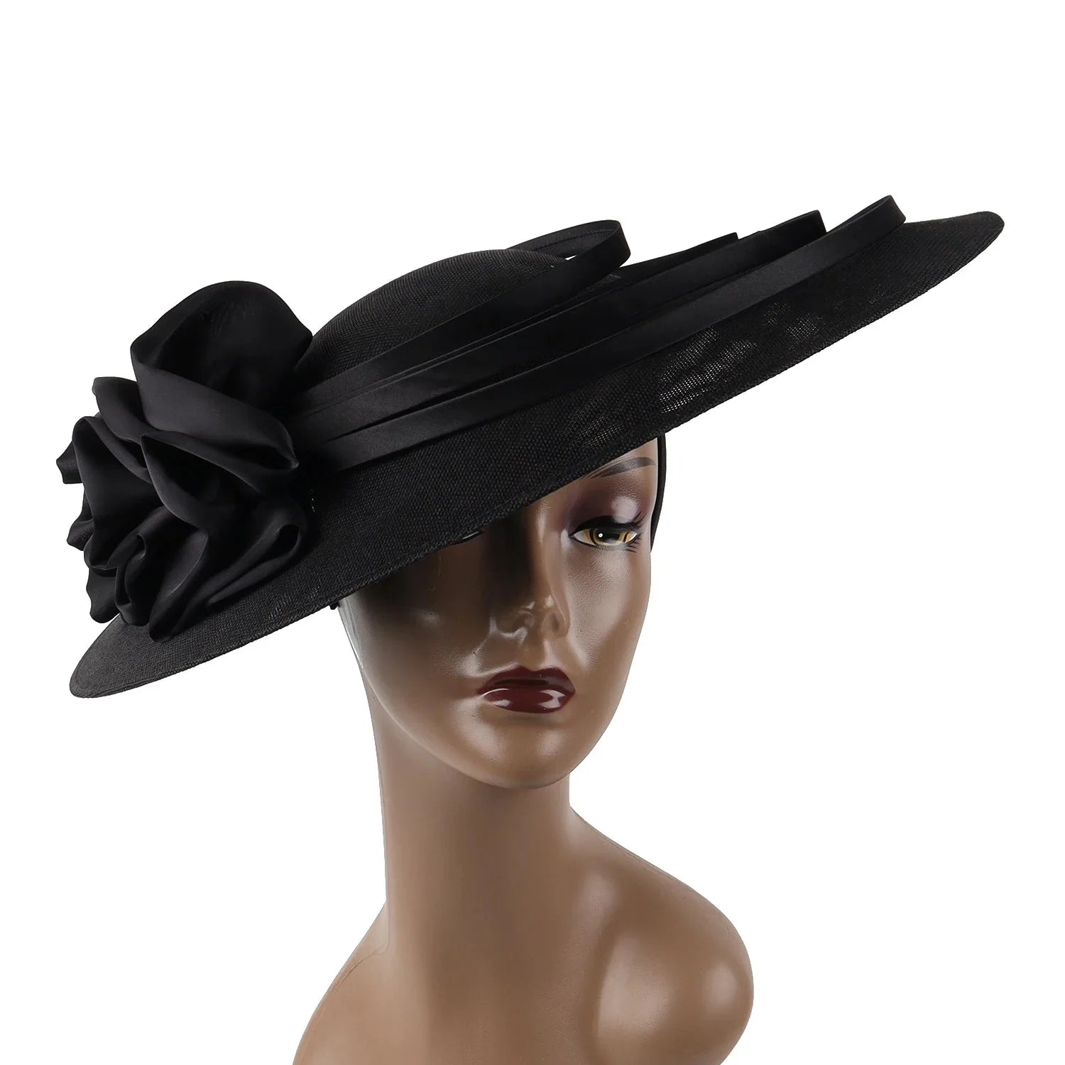 Black fascinator hat