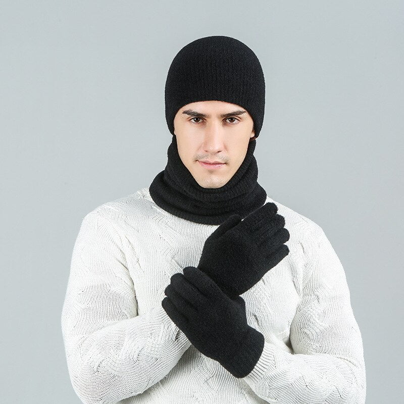 Soft wool hat and scarf set