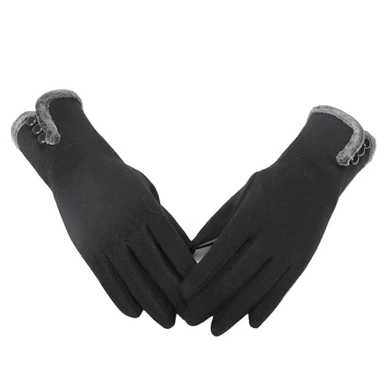 Warm faux fur gloves