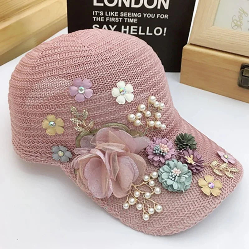Breathable rhinestone cap