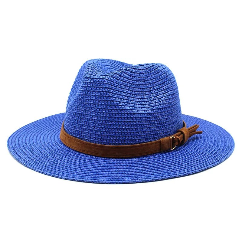 Panama hat with leather strap