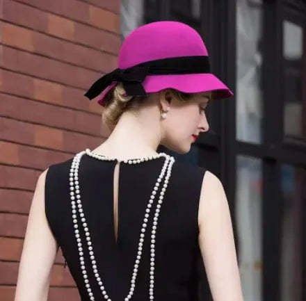 Chic wool cloche hat