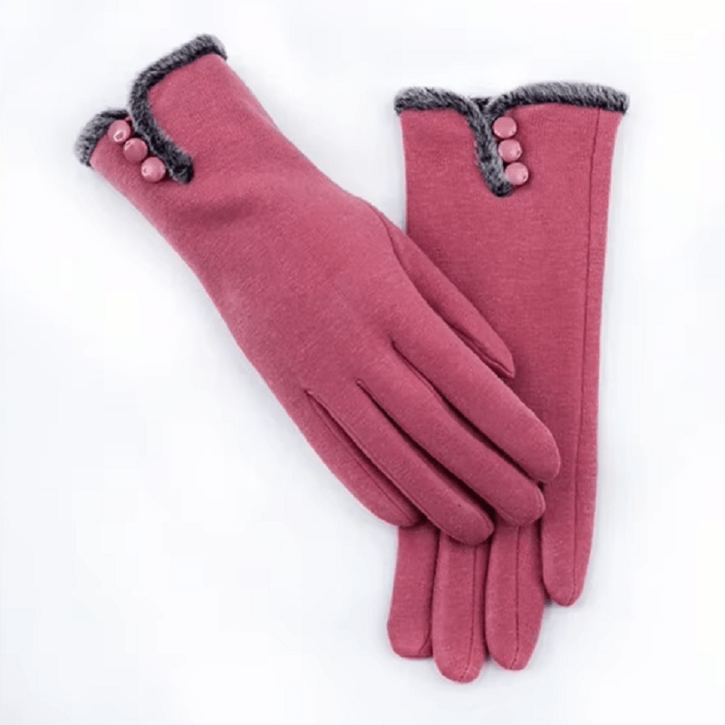 Warm faux fur gloves