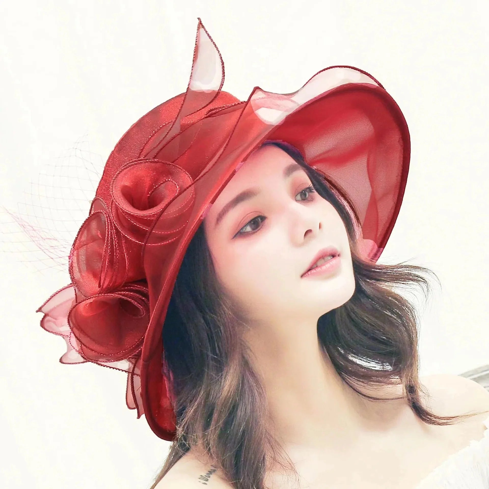 Organza church hats