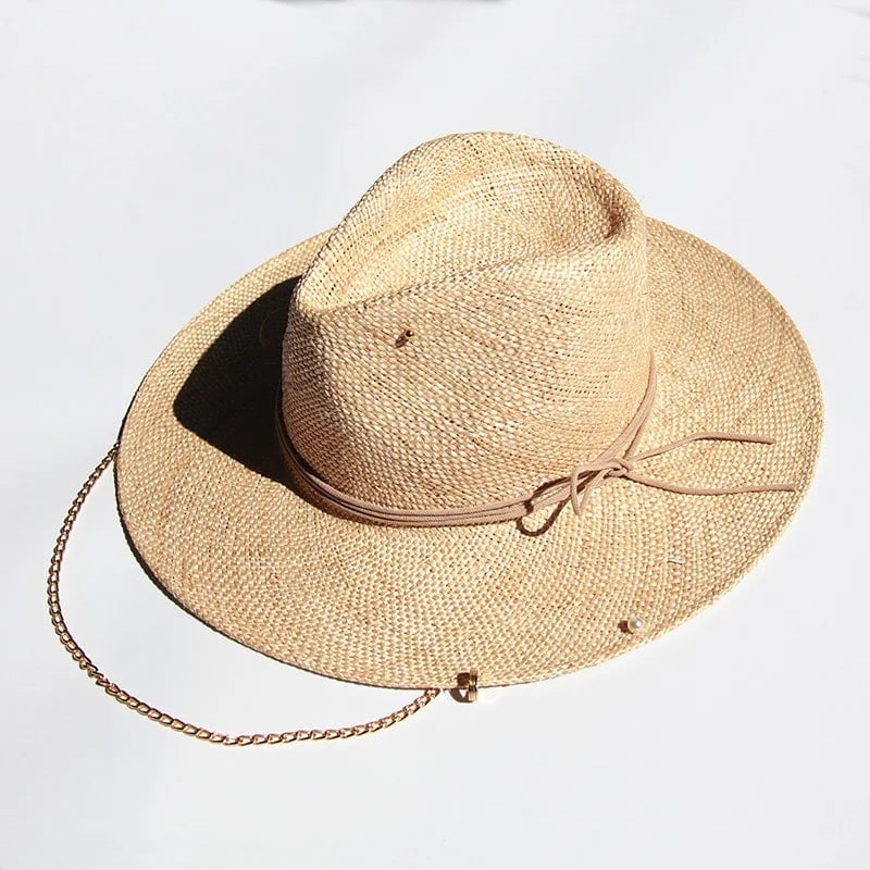 Summer raffia sun hat