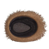 Straw trilby with ribbon