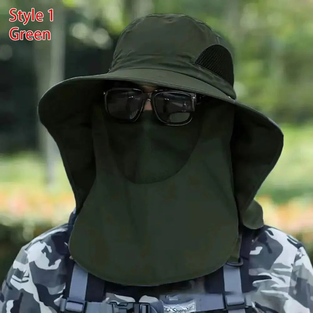Men's fishing hat with sun protection