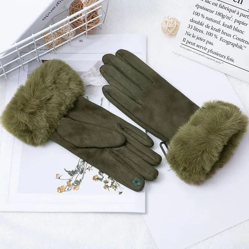 Thick velvet gloves