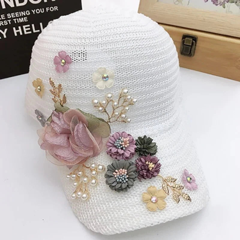 Breathable rhinestone cap