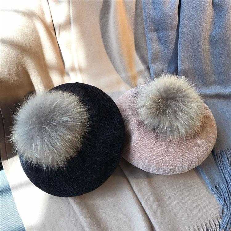French beret with pompom