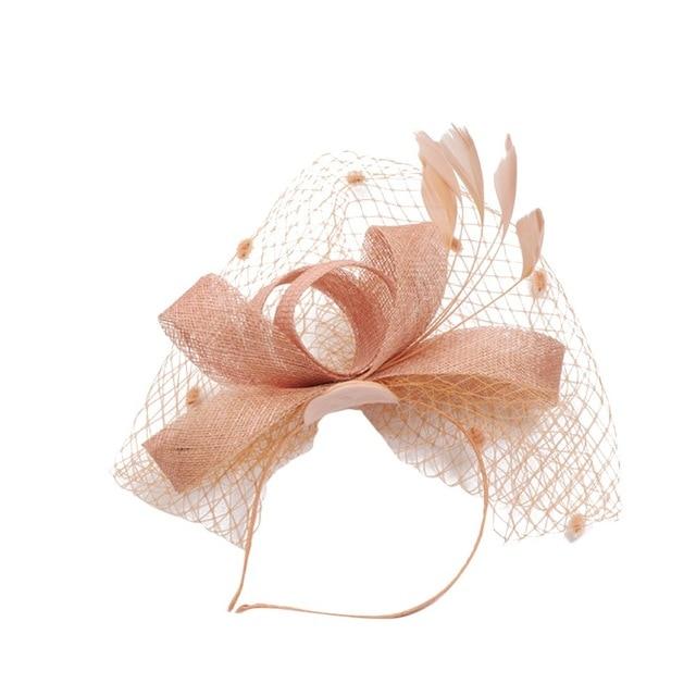 Wedding Hat Feather and Veil