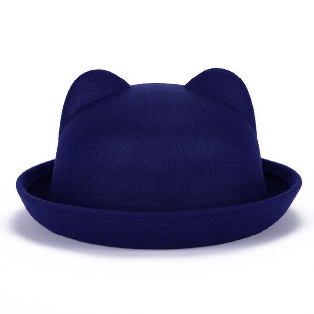 Cat ears fedora hat