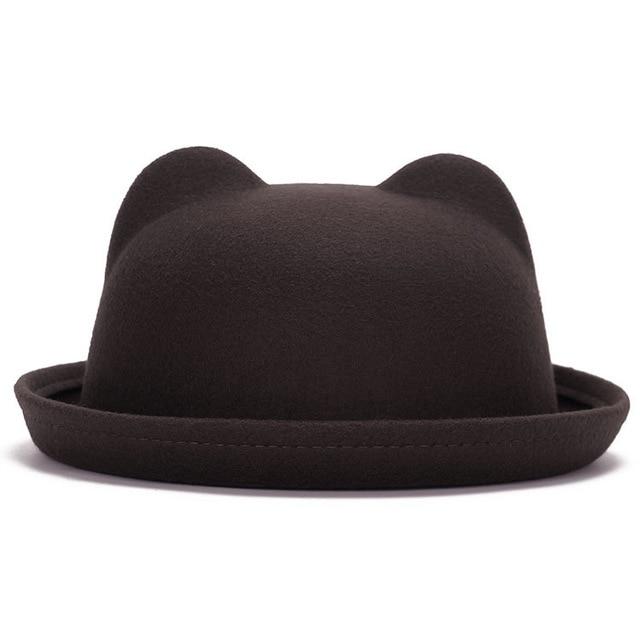 Cat ears fedora hat