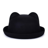 Cat ears fedora hat