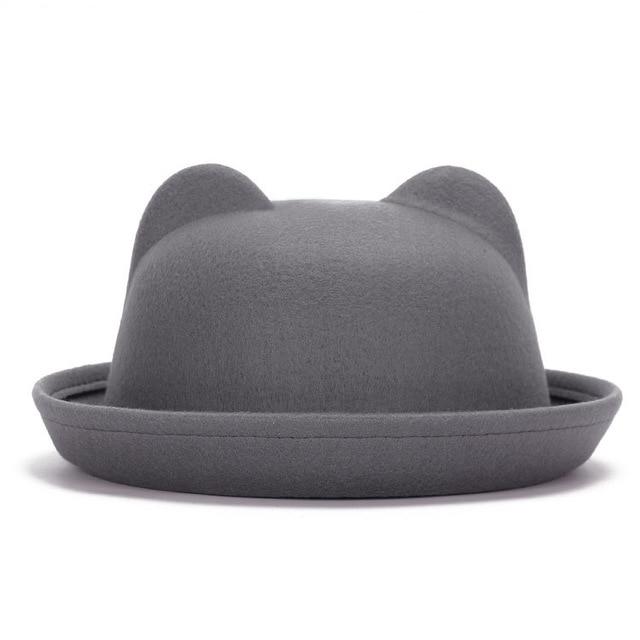 Cat ears fedora hat