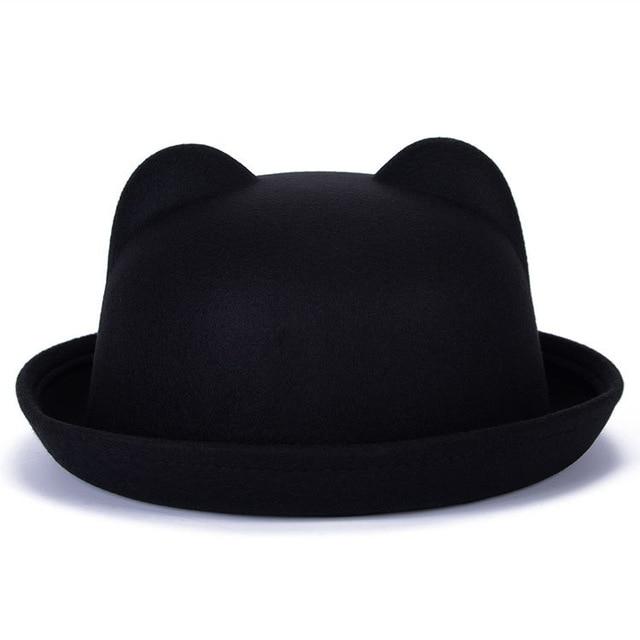 Cat ears fedora hat