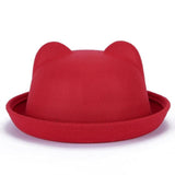 Cat ears fedora hat