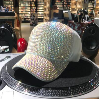 Cap with rhinestones and sequins