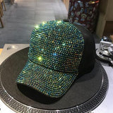 Cap with rhinestones and sequins