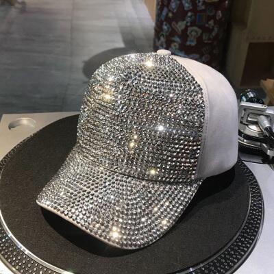 Cap with rhinestones and sequins