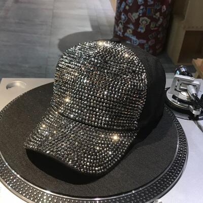 Cap with rhinestones and sequins