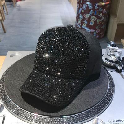 Cap with rhinestones and sequins