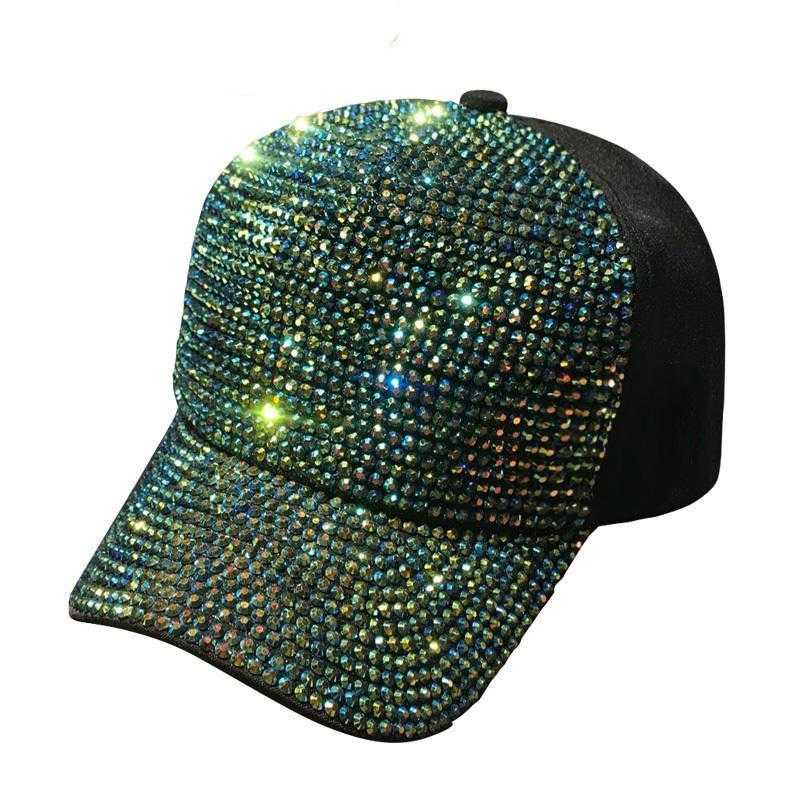 Cap with rhinestones and sequins