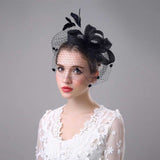 Wedding Hat Feather and Veil