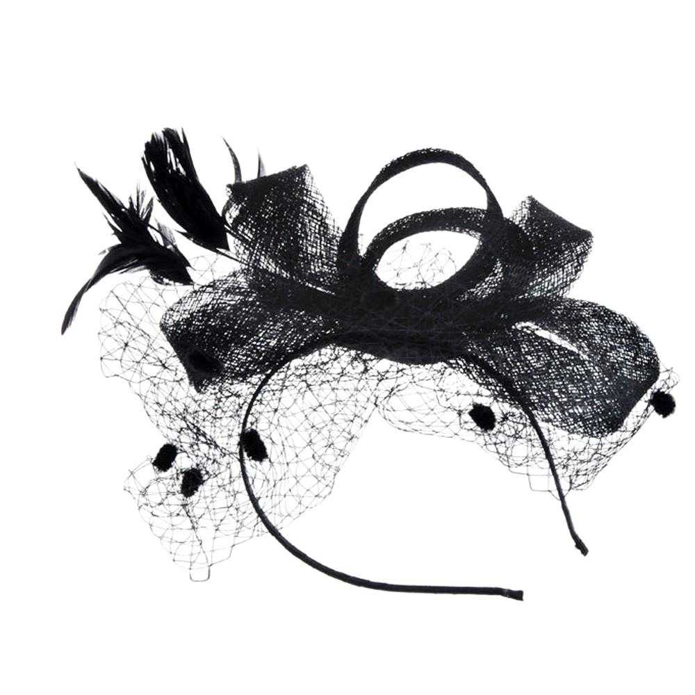 Wedding Hat Feather and Veil