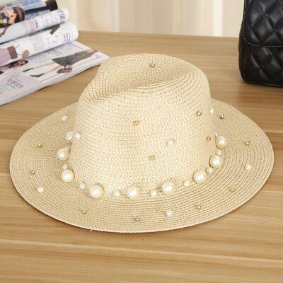 Straw and pearl hat