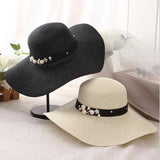 Beaded straw hat