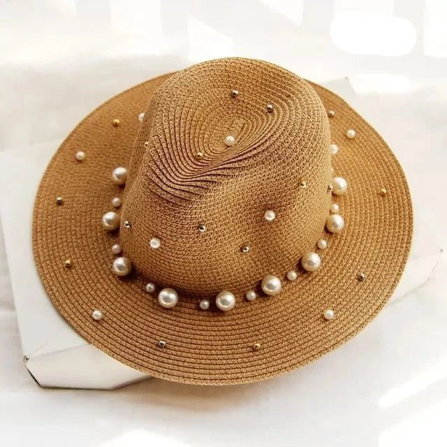 Straw and pearl hat